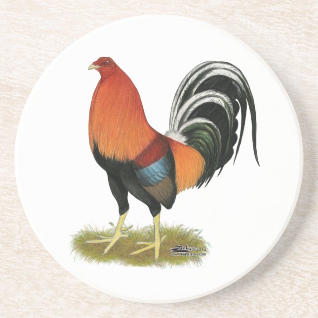 Gamecock Wheaten Rooster Coaster (Front)