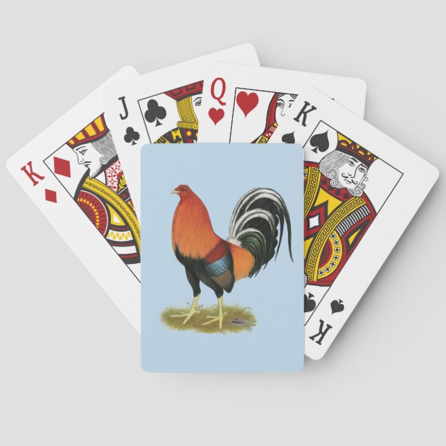 Gamecock Wheaten Rooster Playing Cards (Back)