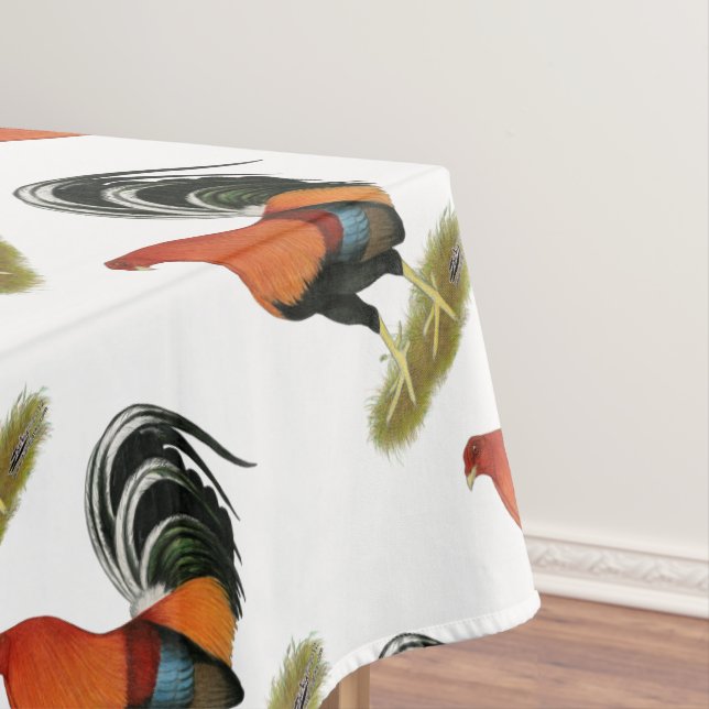Gamecock Wheaten Rooster Tablecloth (In Situ)