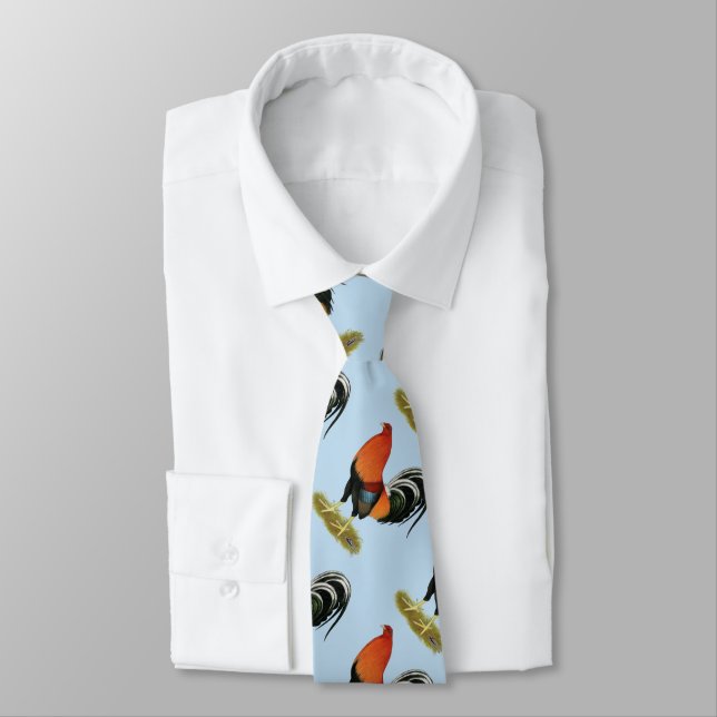 Gamecock Wheaten Rooster Tie (Tied)
