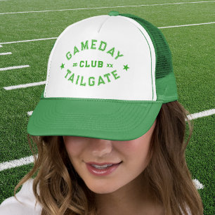Gameday Tailgate Club Custom Green Football Crest Trucker Hat