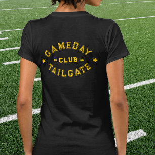 Gameday Tailgate Club Custom Yellow Football Crest T-Shirt