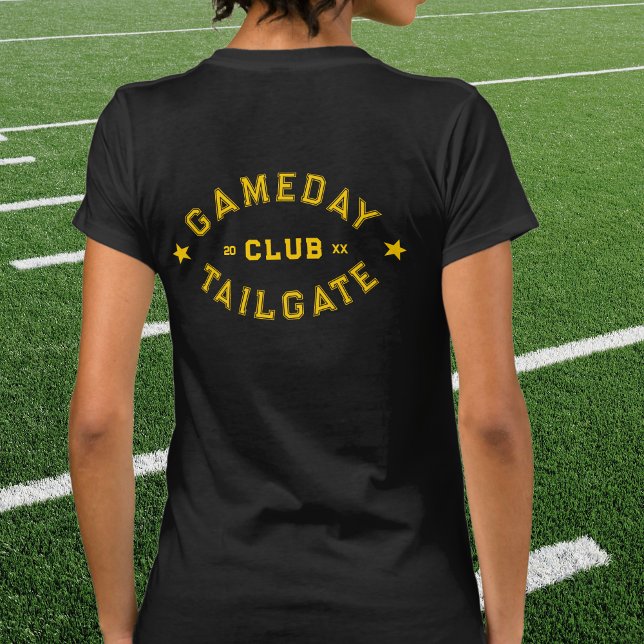 Gameday Tailgate Club Custom Yellow Football Crest T-Shirt (Creator Uploaded)