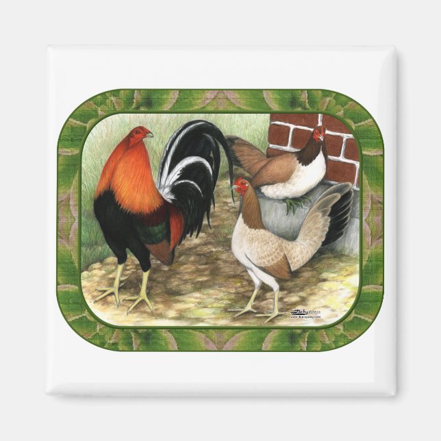 Gamefowl On the Farm Magnet (Front)
