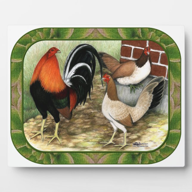 Gamefowl On the Farm Plaque (Front)
