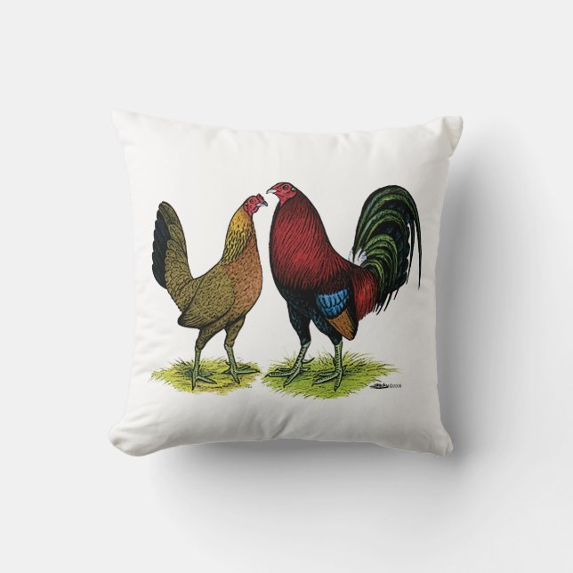 Gamefowl Pair Cushion (Front)