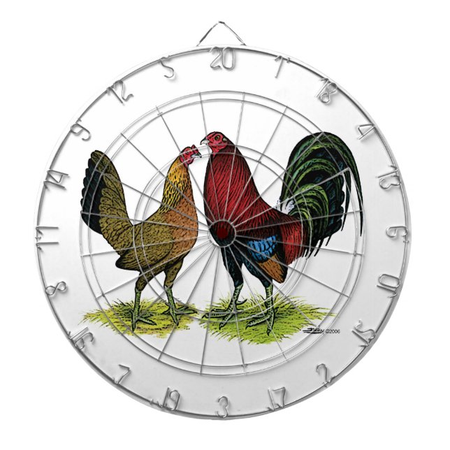 Gamefowl Pair Dartboard (Front)