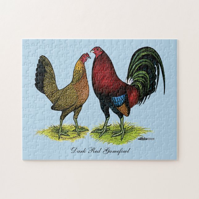 Gamefowl Pair Jigsaw Puzzle (Horizontal)