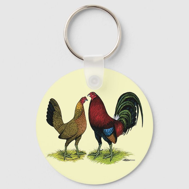 Gamefowl Pair Key Ring (Front)