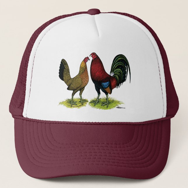 Gamefowl Pair Trucker Hat (Front)