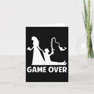 Gameover Bride Groom Wedding Bachelor Bachelorette Card