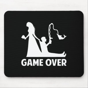 Gameover Bride Groom Wedding Bachelor Bachelorette Mouse Pad
