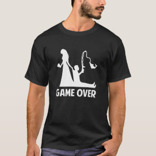 Gameover Bride Groom Wedding Bachelor Bachelorette T-Shirt