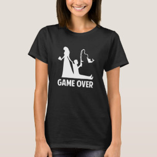 Gameover Bride Groom Wedding Bachelor Bachelorette T-Shirt