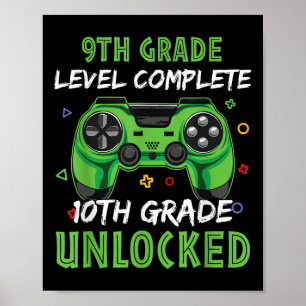Gamepad 10th Grade Unlocked Gift For 9th Level Kid Poster