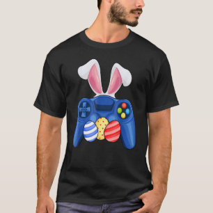Gamepad Controller With Bunny Ears & Eggs Costume T-Shirt