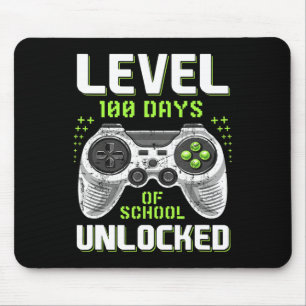 Gamer 100th Day Of School Level 100 Days Unlocked Mouse Pad