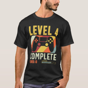Gamer 4Th Wedding Anniversary Level 4 Complete Ann T-Shirt