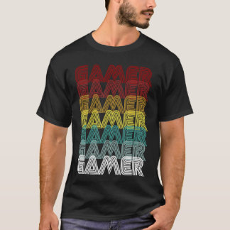 Gamer 70s Oldet Style Retro Gaming Video Game Play T-Shirt