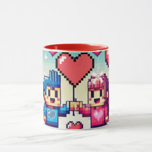 Gamer 8 bit Valentine's Day Mug