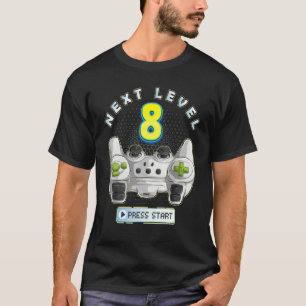 Gamer 8th Birthday Next Level 8 Game Controller Bo T-Shirt