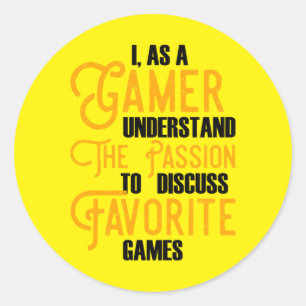 Gamer Art A Gamer Understand The Passion Classic Round Sticker