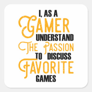 Gamer Art A Gamer Understand The Passion Square Sticker