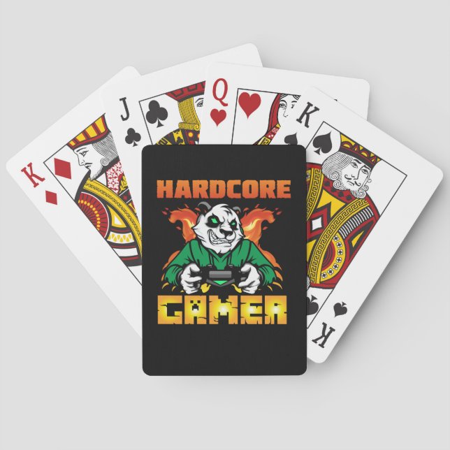 Gamer Art Hardcore Gamer Playing Cards (Back)