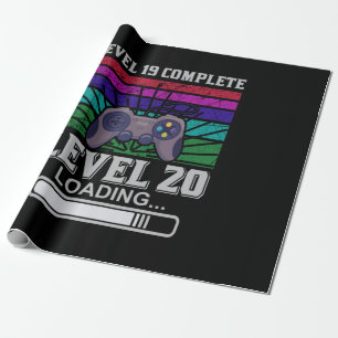 Gamer Art Level 20 Loading Wrapping Paper