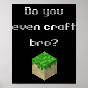 Gamer Attire Video Game Do You Even Craft Bro Nove Poster
