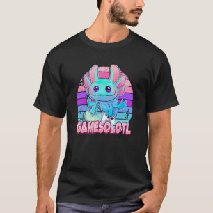 Gamer Axalotl Gaming Cute Axolotl Video Gamer Boy T-Shirt