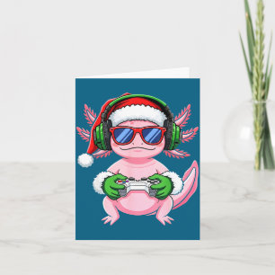 Gamer Axolotl Christmas Shirt Funny Video Game San Card