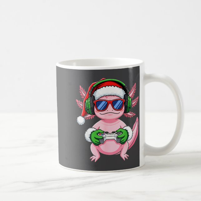 Gamer Axolotl Christmas Shirt Funny Video Game San Coffee Mug (Right)
