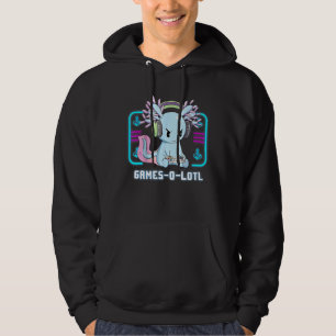Gamer Axolotl Cute Axolotl Gaming Video Gamer Boy Hoodie
