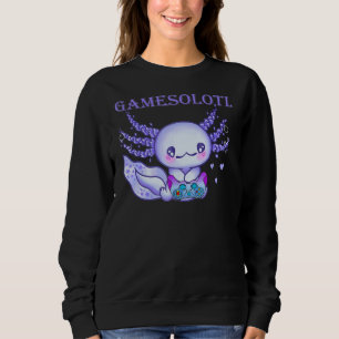 Gamer Axolotl Cute Axolotl Gaming Video Gamer Sweatshirt