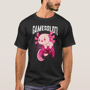 Gamer Axolotl  Cute Axolotl Gaming Video Gamer T-Shirt