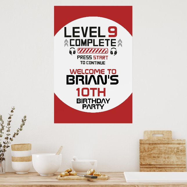 Gamer Birthday Hanging Poster (Kitchen)