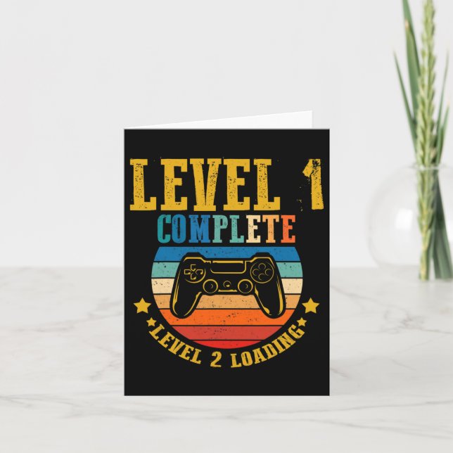 Gamer Birthday Level 1 Complete Level 2 Loading An Card (Front)