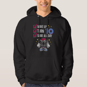 Gamer Birthday Shirt 10 Years Old Level 10 Unlocke