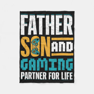 Gamer Bond – Father And Son Game Together Fleece Blanket