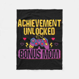 Gamer Bonus Mum Unlocked Video Game Stepmom Gaming Fleece Blanket