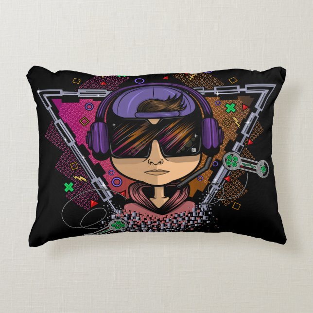 Gamer Boy Decorative Cushion (Front)