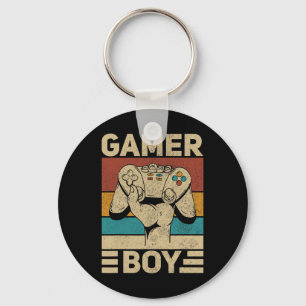 Gamer Boy Gaming Apparel Retro Video Game Outfit T Key Ring