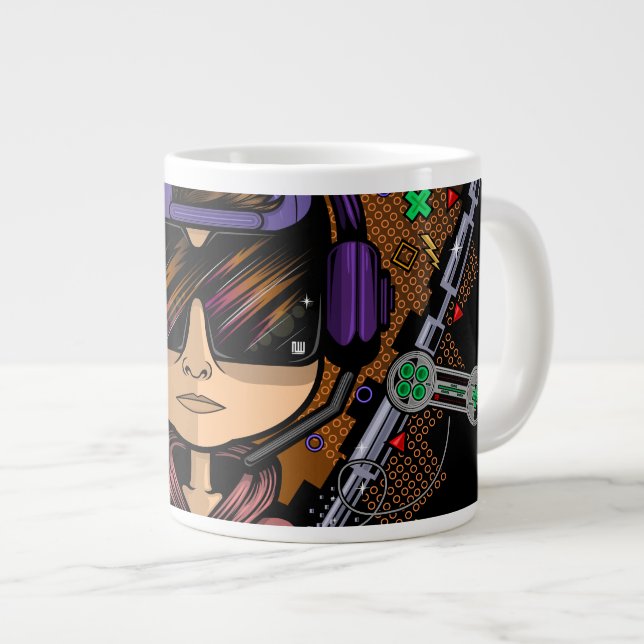 Gamer Boy Large Coffee Mug (Front Right)