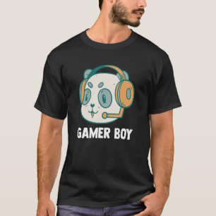 Gamer Boy Panda Bear Video Games Online games T-Shirt