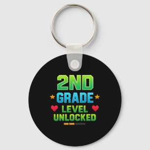 Gamer Boys Ck To School 2nd Grade First Day Second Key Ring