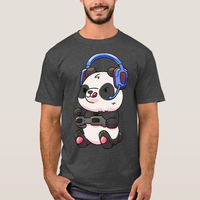 Gamer Boys Gaming Funny Panda Gifts Kids Teen T-Shirt (Front)