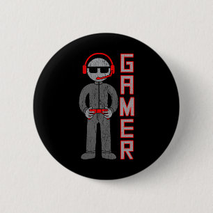 Gamer Boys Gift For The Best Video Game Player. 6 Cm Round Badge