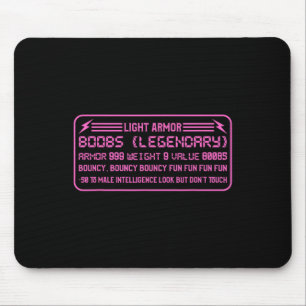 Gamer Breast Legendary Women Gambling Video Games Mouse Pad