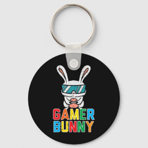 Gamer Bunny Cute Easter Video Game Gaming Boys Kid Key Ring